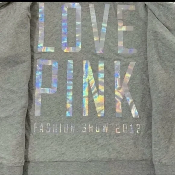 PINK Victoria's Secret Silver Sequin Bomber Jacket S - Picture 9 of 11